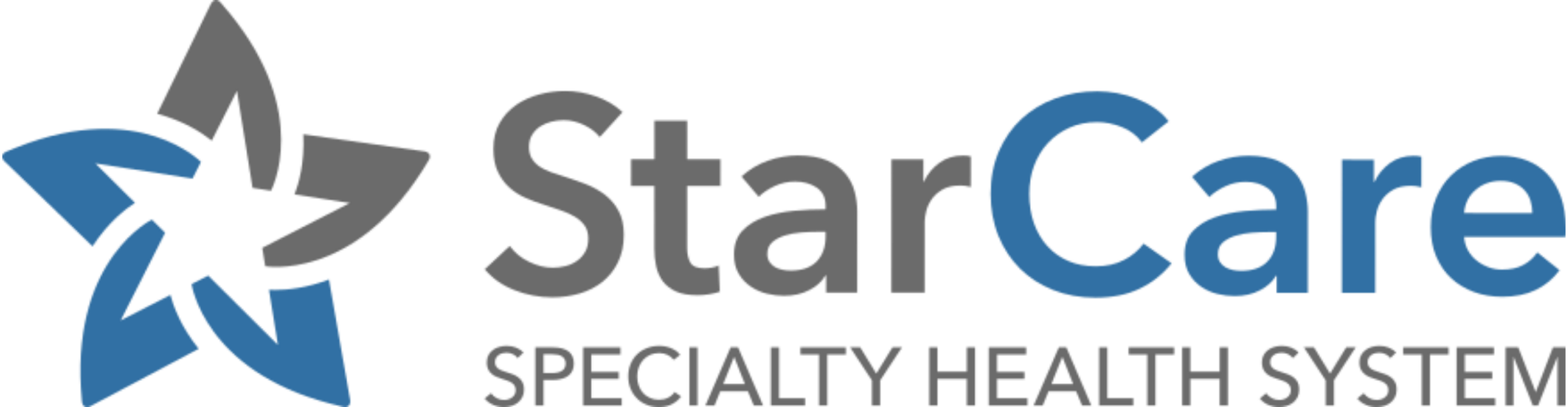 StarCare Specialty Health System logo with a blue and gray star and text.
